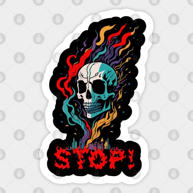 Stop! Sticker by CatCoconut-Art